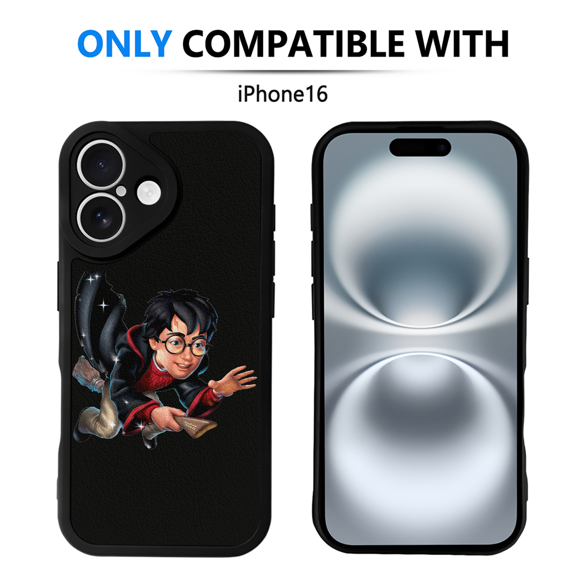 （画像用） Harry Potter ハリー・ポッターシリーズ 【iPhone 16シリーズ対応】シリコンスマホケース（レザー調） 材質：シリコン